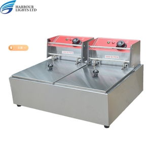 商業用電気2タンク2バスケットフライヤー工業用フライヤーポテトチップスフライパンスナックショップ用 - Product Image 4