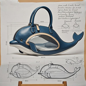 Sac Ita personnalisé Baleine Dauphin Forme mignonne Design ItaBag Épaule Niche Design Plus logo Fabricant de sac Ita - Product Image 3