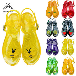 Sandalias de Verano 2022 para Mujer, Transparentes, Tipo Chanclas, de Gelatina, Planas, con Diseño de Frutas, para <span class=keywords><strong>la</strong></span> <span class=keywords><strong>Playa</strong></span> - Product Image 2
