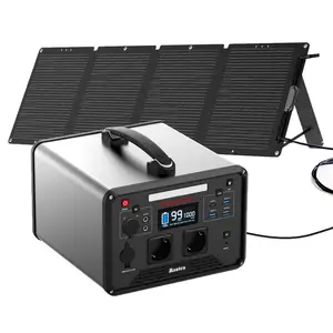 1kW Portable Solar Generator Kits 1000Wh For Ev Charger Quick Charge Support Solar Panel Charge LED Display And Holder