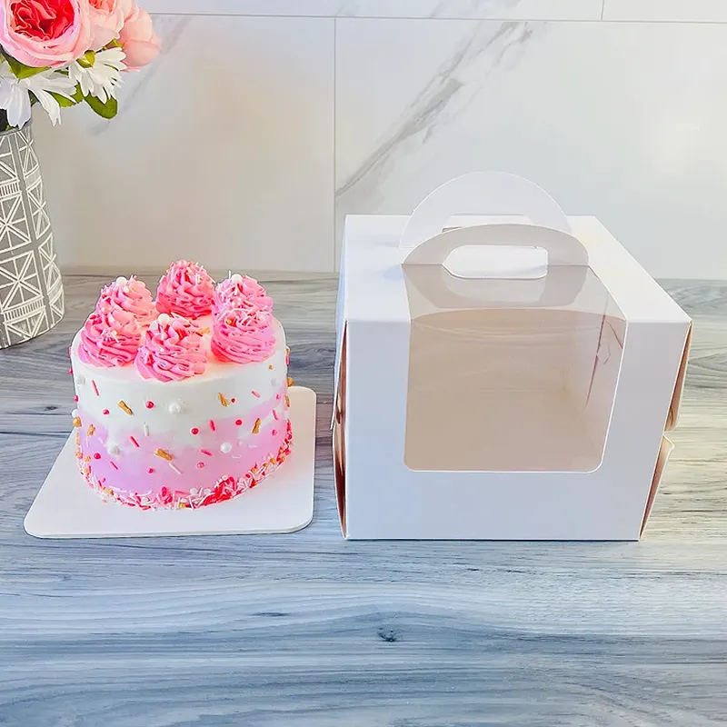 Custom clear mini cupcake box and packaging. custom gift mini cup cake boxes box packaging
