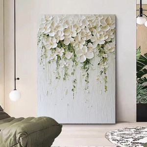 Pintura al Óleo Abstracta Minimalista en 3D con Textura <span class=keywords><strong>de</strong></span> Flor sobre Lienzo, Arte <span class=keywords><strong>de</strong></span> Pared Hecho a Mano con Marco <span class=keywords><strong>de</strong></span> <span class=keywords><strong>Madera</strong></span>, Tamaño Personalizado <span class=keywords><strong>para</strong></span> <span class=keywords><strong>Sala</strong></span> <span class=keywords><strong>de</strong></span> Estar - Product Image 6