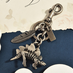 Porte-clés vintage squelette de dinosaure et ours en métal vieilli, breloque de <span class=keywords><strong>sac</strong></span> gothique unique, accessoire pour clés de voiture - Product Image 6