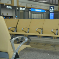 Chaise d'attente pour passagers en aluminium, 3/4 places, en cuir PU, en fer, pour les espaces publics, chaise de rangée pour aéroport, hôpital, clinique, avec un design moderne