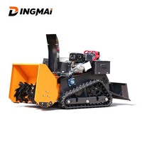 Mesin Pembersih Salju Remote Control dengan Lebar Pembersihan 600mm, Dilengkapi Pisau Pendorong dan Trek Karet untuk Halaman, Pabrik, dan Pekerjaan Jalan