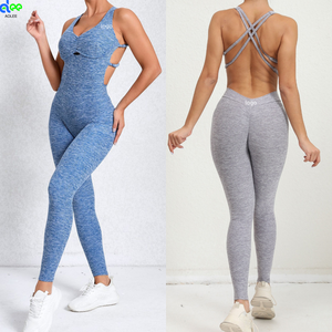 Venta caliente nuevo <span class=keywords><strong>Mono</strong></span> de una pieza gimnasio sudor traje deportes y Fitness Yoga ropa para mujeres - Product Image 1