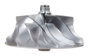 PTE7675 <span class=keywords><strong>76.44</strong></span>/102.40mm 7+7 Aspas Rueda de Compresor de Turbocompresor de Aluminio Billet/Fresado 2618 para PTE7675 GEN 2 - Product Image 3