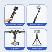 Trépied flexible C03 Octopus sans fil pour selfie, mini, léger, avec rotule 360° pour appareil photo, téléphone et vlog