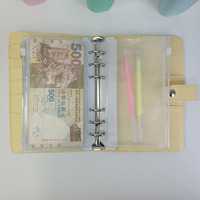 Carnet de budget personnalisé en cuir PU fantaisie, reliure à 6 anneaux, format A6, fermeture éclair, enveloppe pour argent liquide, kit de démarrage financier, planificateurs de budget