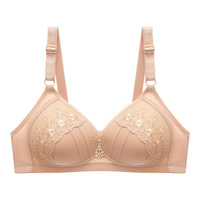 Soutien-Gorge à Fleurs Sans Fil Push-Up Grande Taille pour Femmes Poitrines Généreuses, Bralette Fine et Douce Non Rembourrée, Lingerie Sans Couture à Effet Galbant