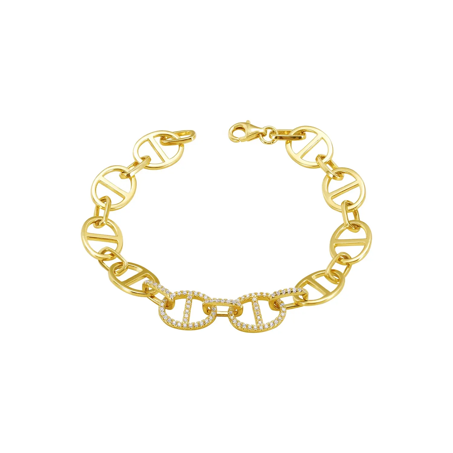 Pulseira de luxo feminina 10k 14k 18k, bracelete para mulheres, com pingente de marca famosa e dourada, 2022