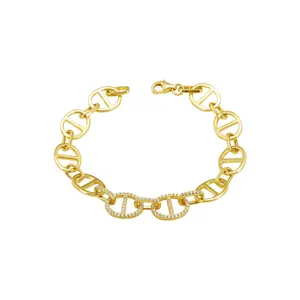 Eleshe — Bracelet de luxe et de marque célèbre pour femmes, manchette en or tendance, 10K 14K 18K, 2022