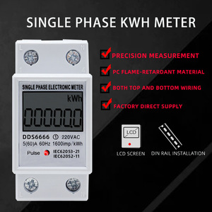 Đơn-giai đoạn 220V LCD kỹ thuật số điện wattmeter resettable Zero kWh Điện áp & hiện tại tiêu thụ điện năng truy cập với DIN đường sắt - Product Image 2