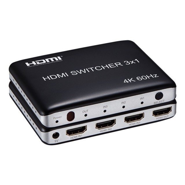 V2.0 3-in-1 IR Remote Control for  Switcher Plastic Video Splitters & Converters Supports 4Kx2K@60Hz HDCP2.2 18Gbps HDR10