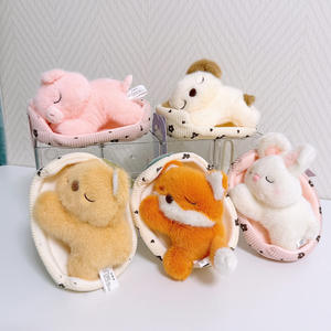 Cesta de dormir tipo sofá, juguete de peluche de animal, juguete infantil de terciopelo, muñeco de elefante bebé durmiente de algodón PP, zorro soñoliento, <span class=keywords><strong>gatito</strong></span> <span class=keywords><strong>acostado</strong></span> - Product Image 2