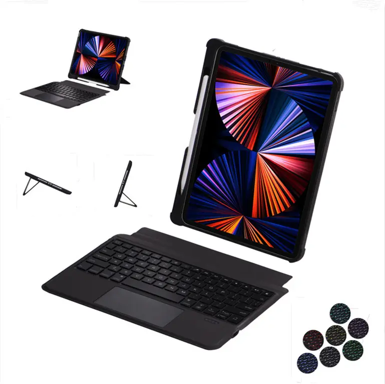 Wireless Detachable backlit Keyboard pencil holder Cover for iPad 10.2 10.5 Air 3 4 5 10.9 10th Touchpad Case for pro 11
