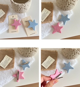 Barrette à cheveux vintage coréenne Y2K avec étoile colorée et strass, décorations pour filles - Product Image 6