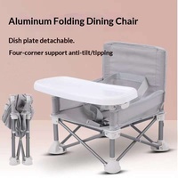 Chaise haute pliable pour bébé en acier au carbone, portable, 6 mois+, chaise d'alimentation pour enfants, chaise haute pliable pour tout-petits, chaise haute pour enfants