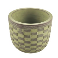 Vente flash - Pot de fleurs rond en ciment de style rétro unique, décoration d'intérieur et d'extérieur, pots de plantes pour orchidées de haute qualité
