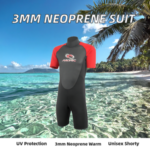 Traje de Neopreno Corto de 3mm Unisex con Cremallera Trasera, Protección UV, Traje de Buceo sin Costuras, para Pesca Submarina, OEM - Product Image 2