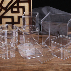 Customized Clear Acrylic Plastic Round Transparent Acrylic Round Storage Box With Lids Candy Case