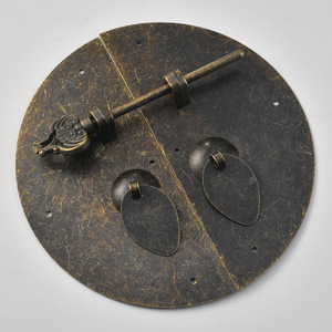 Double Door <b>Cabinet</b> <b>Lock</b> Round Iron Handle Chinese Style Furniture <b>Lock</b> <b>With</b> Brass Key Q235 Steel Durable Design - Product Image 1