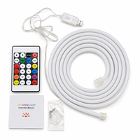 Lumière murale LED intelligente RGB, étanche, thème de Noël, 3 m, alimentée par batterie, commande par application, décoration intérieure