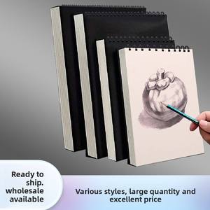 Quaderno da Disegno per <span class=keywords><strong>Studenti</strong></span> delle Scuole Elementari con Spirale Rinforzata Nera - Formati A3/A6/A5/A4, Libro da Disegno con Carta Kraft Bianca - Product Image 5