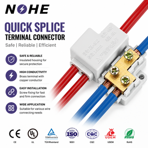 High Power Splitter Wire Copper Cable Terminal Electrical Wire Connector Terminal Block with Branch Terminal Block