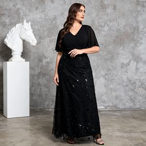 Abaya de Lujo con Lentejuelas Bordadas en Poliéster, Personalizada para Mujeres Musulmanas, Proveedor Mayorista, Vestido Elegante para Fiestas - Product Image 2