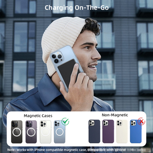 Tùy chỉnh ngân hàng điện không dây mini sạc pin không dây cho Iphone 15W sạc nhanh USB-C pd20w ngân hàng điện từ 5000mAh - Product Image 3