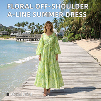 Robe de plage mi-longue décontractée à imprimé floral et empiècements, nouvelle collection printemps-été pour femme, avec ceinture de créateur, idéale pour les fêtes