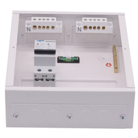 Tableau de distribution électrique 6 voies 100A avec disjoncteurs, coffret métallique en acier