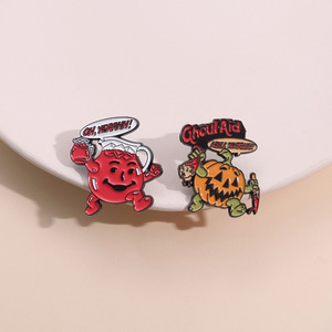 Alfileres de esmalte de calabaza y calavera de Halloween, broches decorativos góticos Punk para mochila, insignias de solapa, joyería divertida, boda para niños - Product Image 5