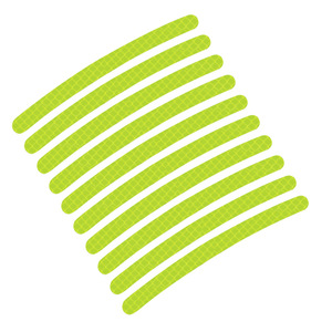 Autocollant réfléchissant pour jante de voiture, 9 cm, vert, qui brille dans le noir, autocollant d'avertissement en PVC adhésif - Product Image 3