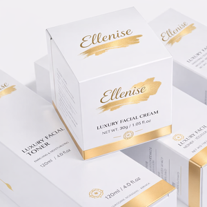 Boîte d'emballage cosmétique personnalisée recyclée, carton pliable pour crème pour le visage, estampage à chaud, papier artistique, impression personnalisée - Product Image 2