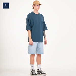 Directo DE FÁBRICA DE Tailandia de alta calidad Unisex cuello redondo/cuello en V camisetas 100% algodón precio bajo hombro caído en blanco de gran tamaño 220 hombres - Product Image 4