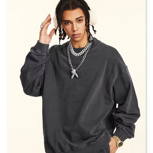 Sudadera con Capucha Oversize de Algodón Grueso Cómodo para Uso Diario de Primavera, con Bordado 3D en Relieve, Personalizada con DTG Direct Garment, Lavado Vintage - Product Image 1