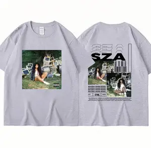 定制彩色印花t恤SZA Merch音乐专辑封面SOS图形t恤男女儿童超大t恤