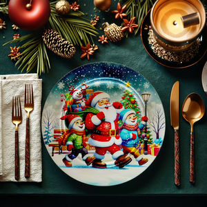 Personalizzabile 13 \ "piastre di ricarica in plastica durevole PP Design <span class=keywords><strong>per</strong></span> riunioni di famiglia di Natale Hotels-100pc <span class=keywords><strong>per</strong></span> cene di feste - Product Image 3