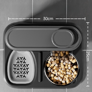 Istikrarlı şık katı 2 in 1 otomatik köpek maması su sebili kapalı evcil hayvanlar için OEM hizmeti ve PP malzeme ile - Product Image 3