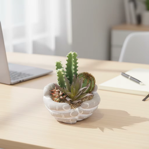 Mezcla <span class=keywords><strong>de</strong></span> <span class=keywords><strong>Cactus</strong></span> y Suculentas Artificiales en Maceta Texturizada, Decoración <span class=keywords><strong>de</strong></span> Desierto Artificial para el Hogar, Oficina, <span class=keywords><strong>Mesa</strong></span> Interior - Product Image 3