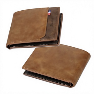 Cartera Corta Abierta de Cuero PU Impermeable de Moda en Oferta, Monedero Delgado Simple para Hombre con Bolsillo para Monedas y Tarjetero a Precio Económico - Product Image 3