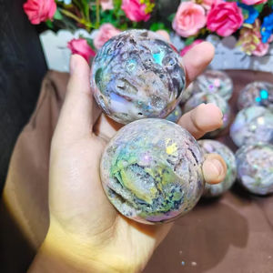 Esfera de Cristal de Esferalita Aura al por Mayor, Bola Decorativa Pulida de Feng Shui para el Hogar, Oficina y Regalo de Pascua - Product Image 1