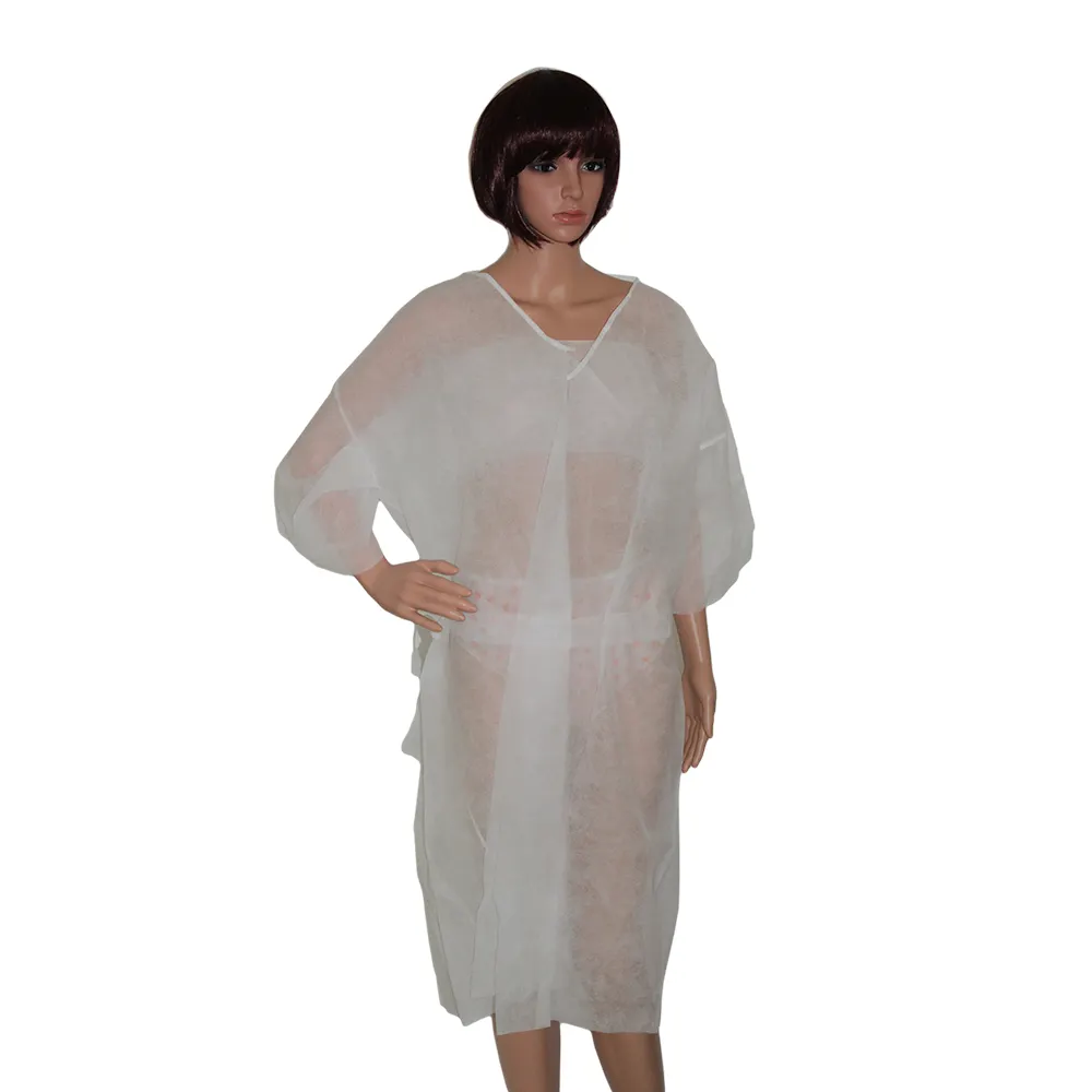 Polipropilen unisex SPA elbisesi masaj kimono PP dokunmamış bornoz koruyucu tek kullanımlık sauna takım elbise