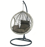 Meubles de jardin d'extérieur Chaise à panier suspendue Chaise à bascule suspendue en rotin et osier