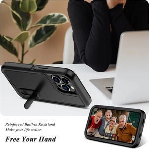 Funda Protectora Resistente 3 en 1 con Soporte para <span class=keywords><strong>iPhone</strong></span> 17 Air 16 15 <span class=keywords><strong>14</strong></span> Plus <span class=keywords><strong>13</strong></span> 12 Pro Max, Grado Premium, a Prueba <span class=keywords><strong>de</strong></span> Golpes, TPU, Nueva - Product Image 3