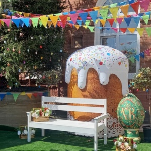 โมเดลเค้กอีสเตอร์เป่าลมขนาดยักษ์ พร้อมไฟ LED ประดับตกแต่งสำหรับเทศกาลอีสเตอร์/ถ่ายรูป/งานก<span class=keywords><strong>ลา</strong></span>งแจ้ง/ปาร์ตี้ - Product Image 3