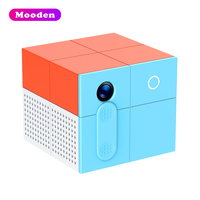 Consola de Juegos con Sensor de Movimiento AI Mooden M58 Cube, Consola de Juegos Interactiva Todo en Uno para el Hogar, Mini Proyector para Fiestas Familiares y Infantiles