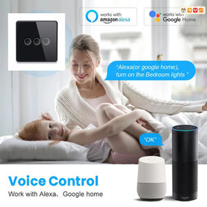 Tuya Smart Light Switch Concave Touch Glaspaneel Werkt Alexa Google Home Tuya Afstandsbediening Eu/Uk Standaard 10a Nieuwe Schakelaar Nieuw - Product Image 6